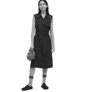 UNIQLO X JW ANDERSEN linen trench dress, black